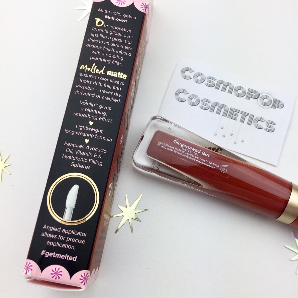 Too Faced Gingerbread Girl Lippie w/FREE GIFT ✨188 - Picture 4 of 8